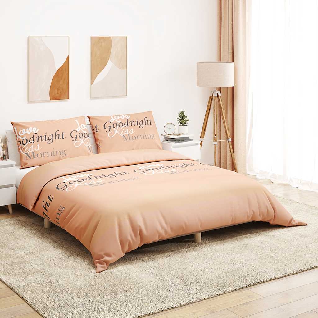 VidaXL Bettwäsche-Set 200x200 cm Baumwolle Rosa