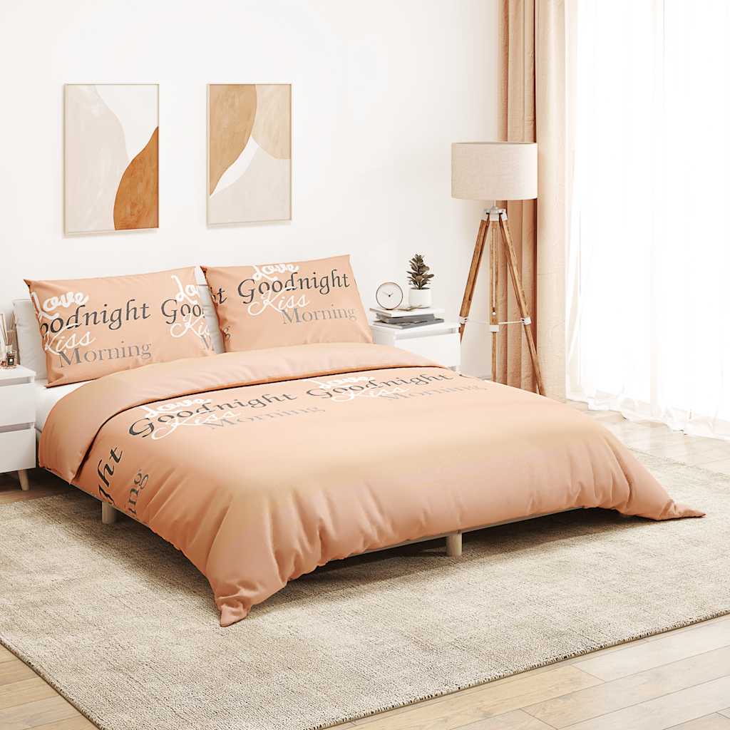 VidaXL Bettwäsche-Set 200x200 cm Baumwolle Rosa
