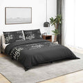 VidaXL Bettwäsche-Set 260x220 cm Baumwolle Schwarz