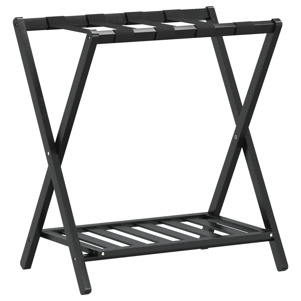 VidaXL Gepäckträger 68x38x58 cm Bambus Schwarz