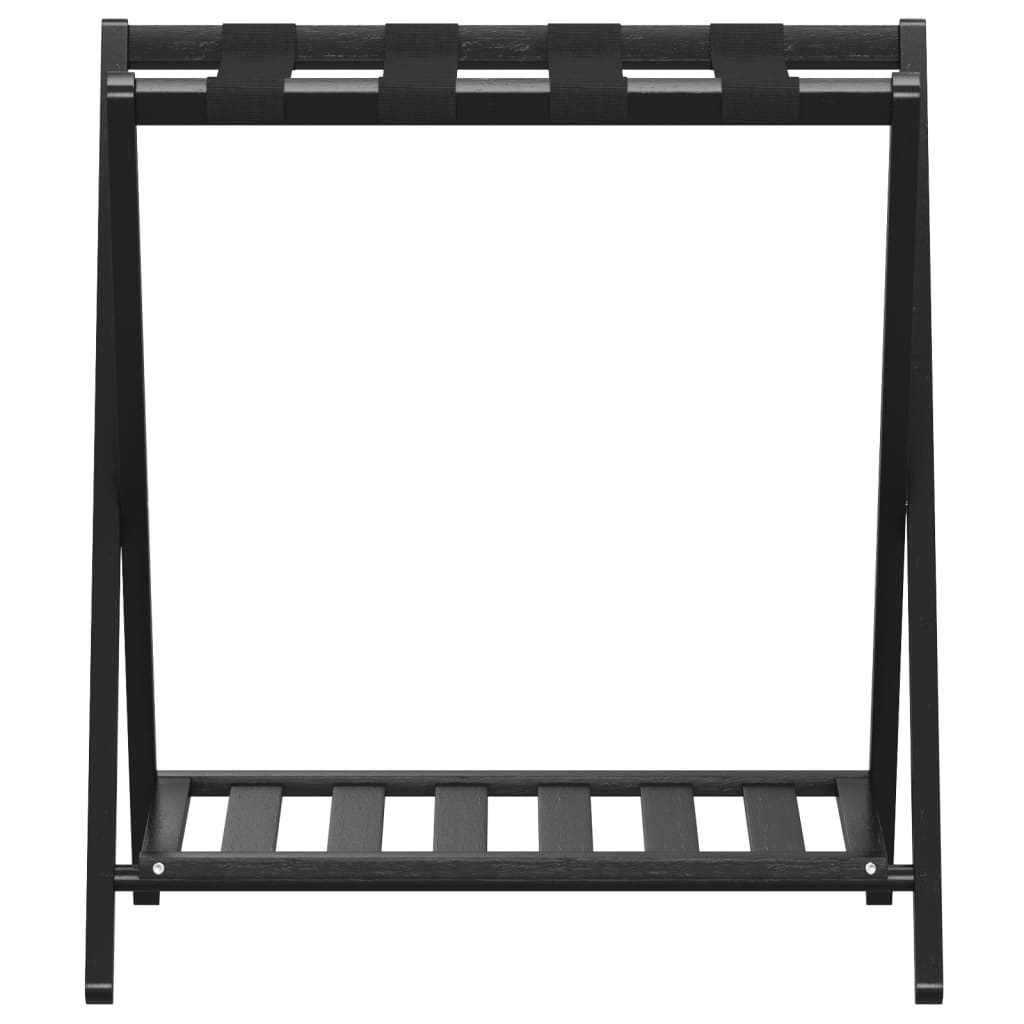 VidaXL Gepäckträger 68x38x58 cm Bambus Schwarz