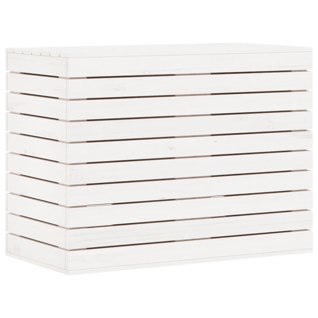 Vidaxx Waschkorb 88,5x44x66 cm Festkiefer weiß
