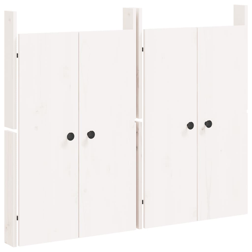Vidaxl kastdeurtjes voor buitenkeuken meppel 2 st 50x9x82 cm grenenhout wit