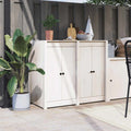 Vidaxl kastdeurtjes voor buitenkeuken meppel 2 st 50x9x82 cm grenenhout wit
