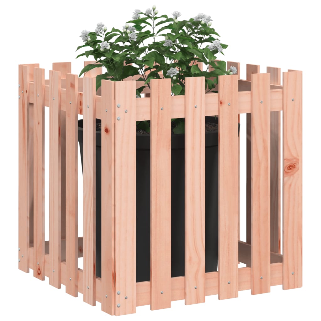 VIDAXL -Planungsbox mit Fechten 60x60x60 cm Massives Douglasienholz