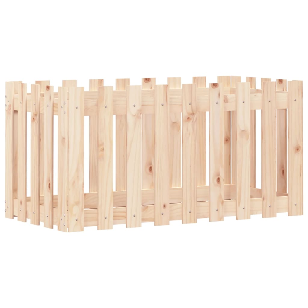 VIDAXL -Flanzer mit einer Wand 100x50x50 cm Kiefernholz angehoben