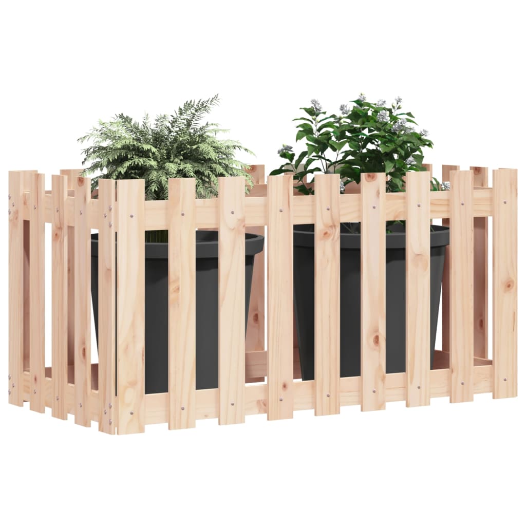 VIDAXL -Flanzer mit einer Wand 100x50x50 cm Kiefernholz angehoben