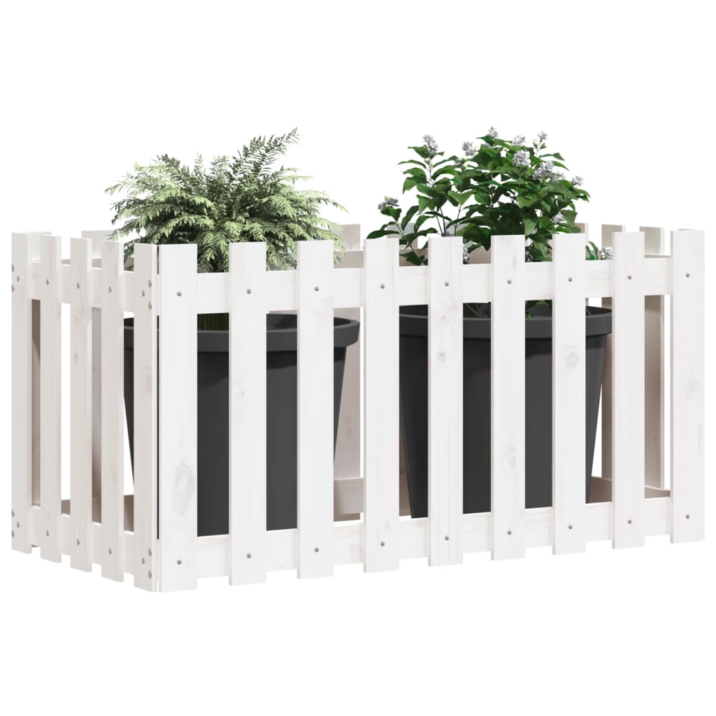 Vidaxx Pflanzer Insent Fence Design 100x50x50 cm Kiefern mit Weiß