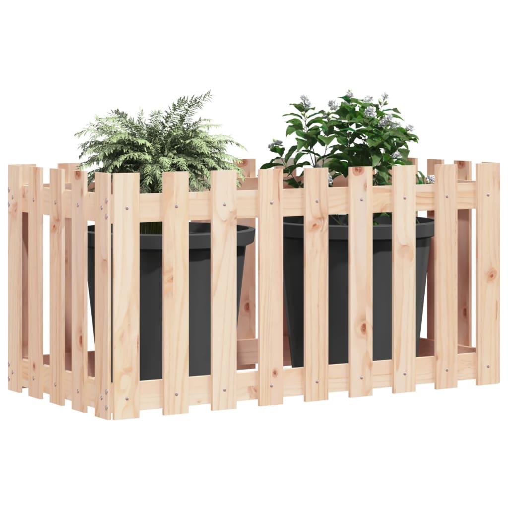 VIDAXL -Planzer mit Fechten 100x50x70 cm Kiefernholz angehoben