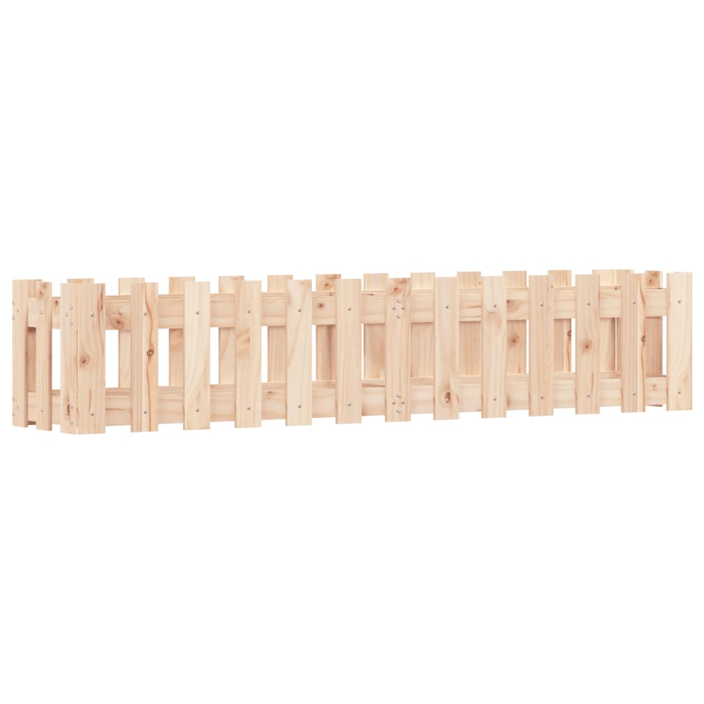 Vidaxl-Pflanzer mit Zaundesign 150 x 30 x 30 cm Kiefernholz