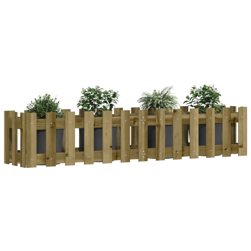 VIDAXL -Planzer erhöht das HEK -Design 150 x 30 x 30 cm imprägniertes Holz