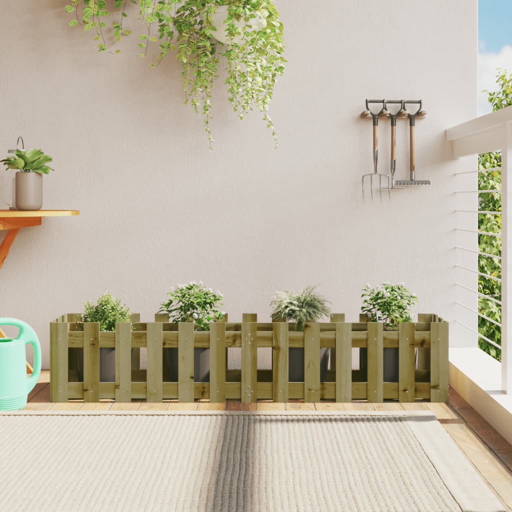 VIDAXL -Planzer erhöht das HEK -Design 150 x 30 x 30 cm imprägniertes Holz