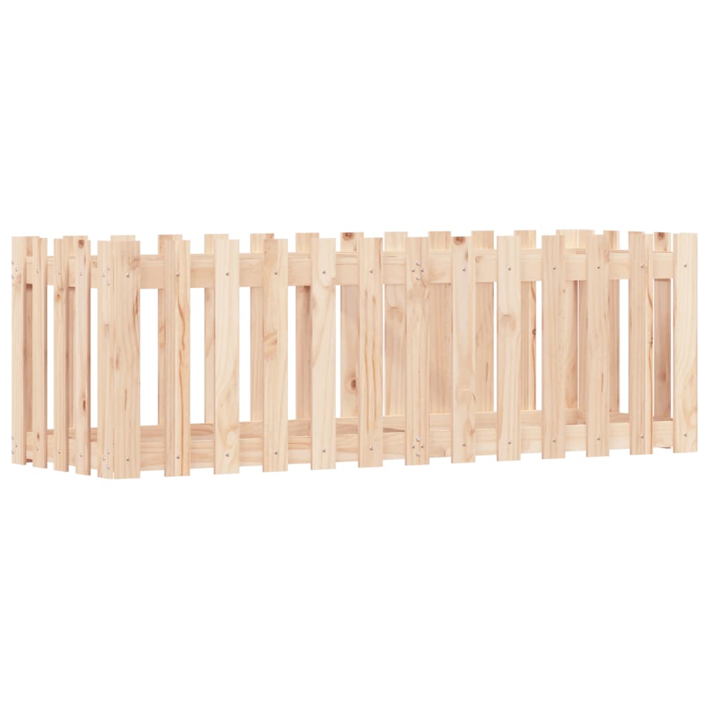 VIDAXL -Planzer mit Zaundesign 150x50x50 cm Kiefernholz