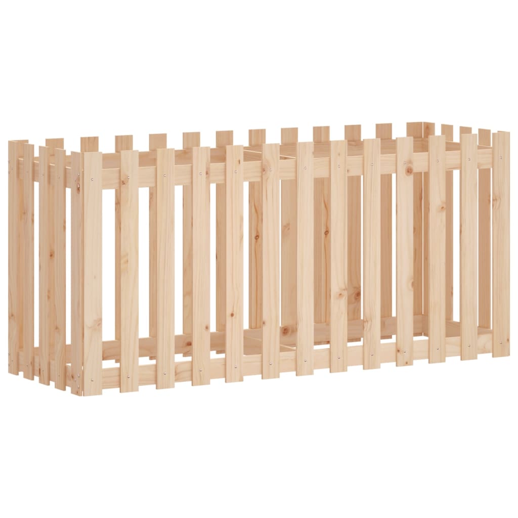 Vidaxl-Pflanzer mit Zaundesign 150 x 50 x 70 cm Kiefernholz