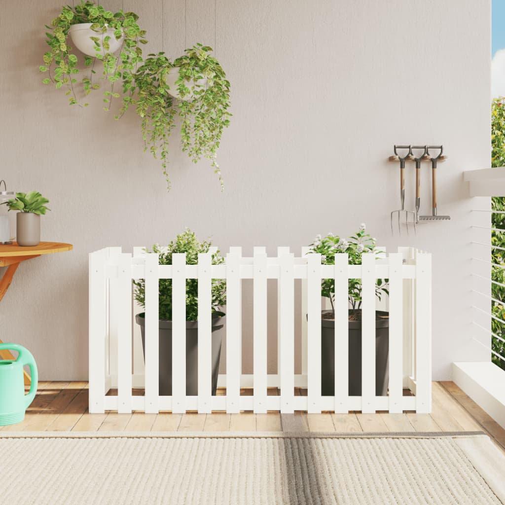 VidaXL Pflanzer Insent HEK Design 150x50x70 cm Kiefernholz Weiß weiß