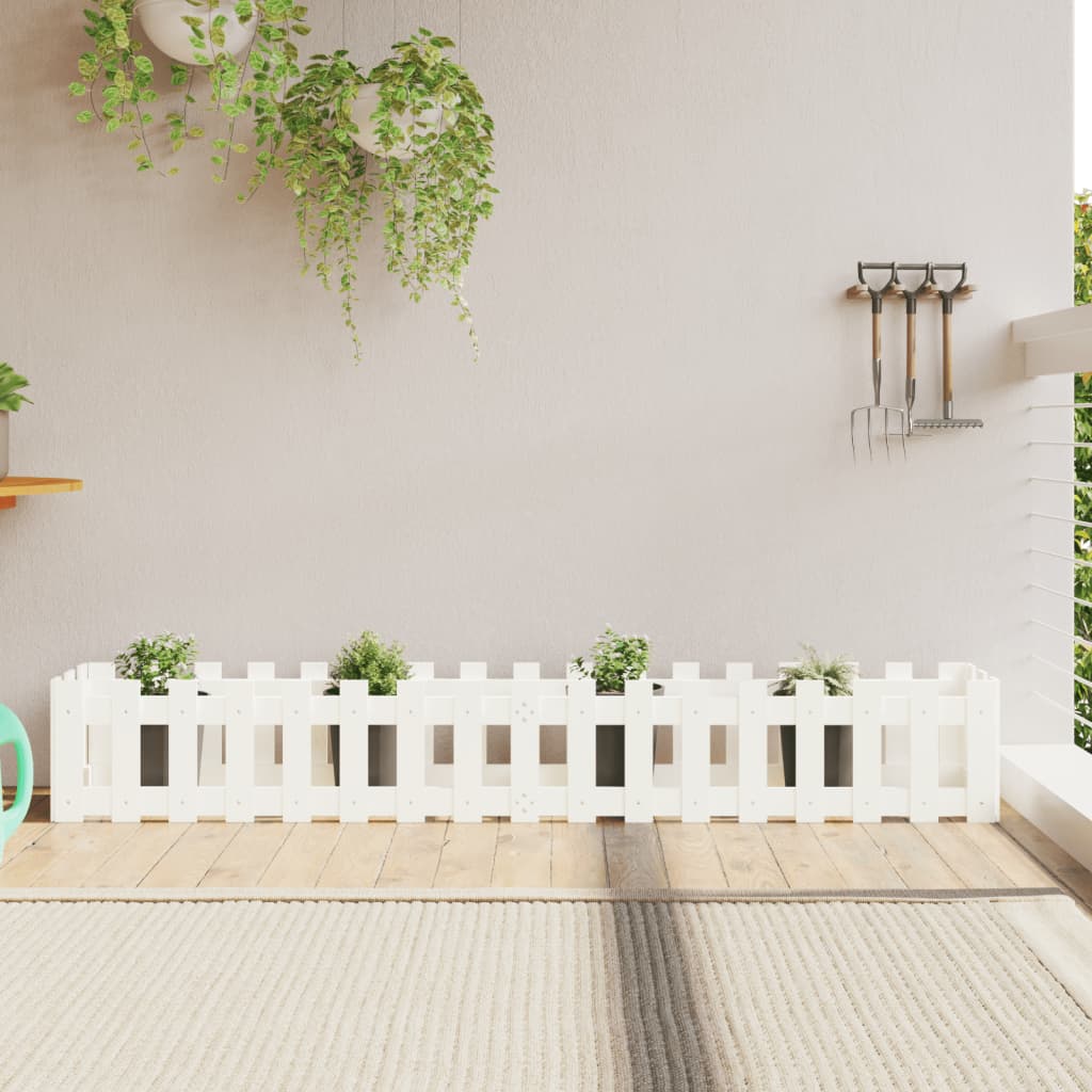 VidaXL Pflanzer Insent HEK Design 200x30x30 cm Kiefern mit Weiß