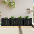 VidaXL Pflanzer Insent HEK Design 200x50x50 cm Kiefernholz schwarz