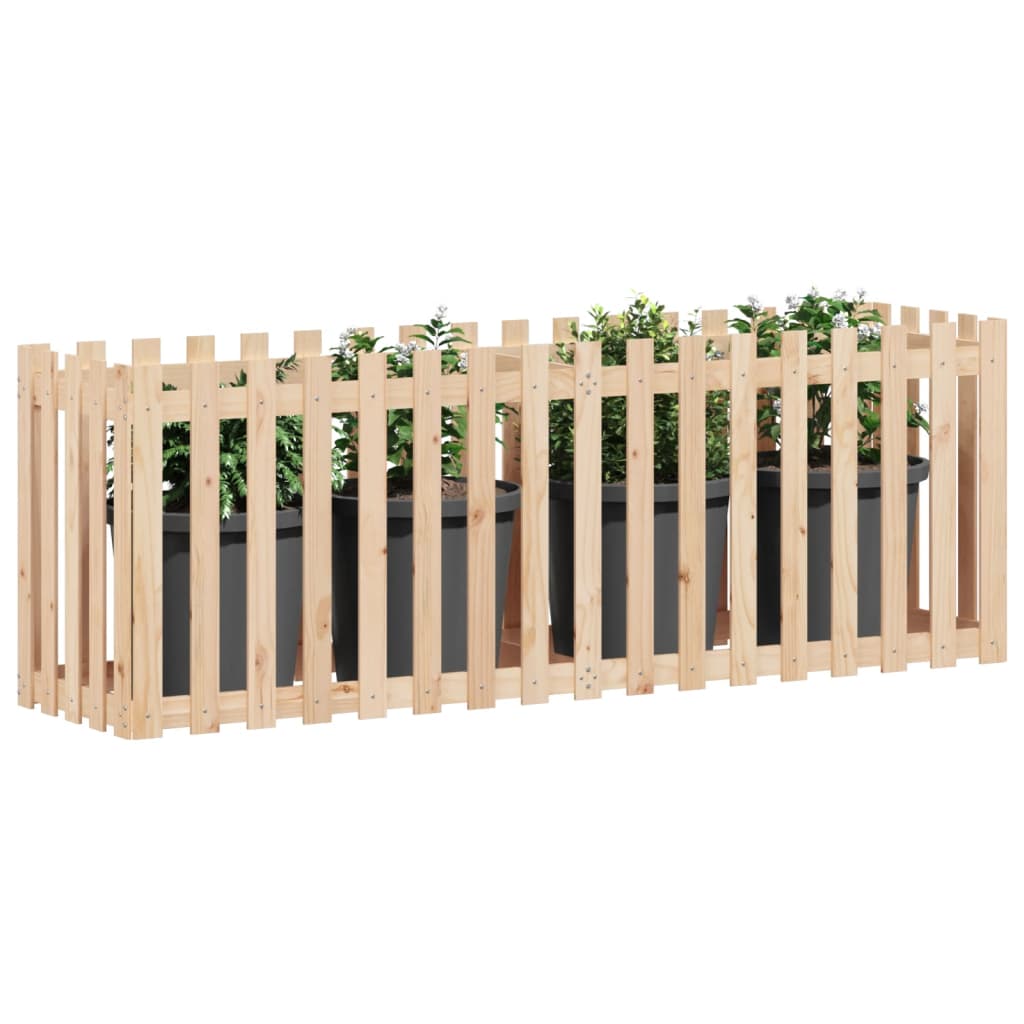 VidaXL -Planzer mit Wandgestaltung 200x50x70 cm Kiefernholz angehoben