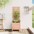 Vidaxl plantenbak met rek 39x39,5x114 cm massief douglashout