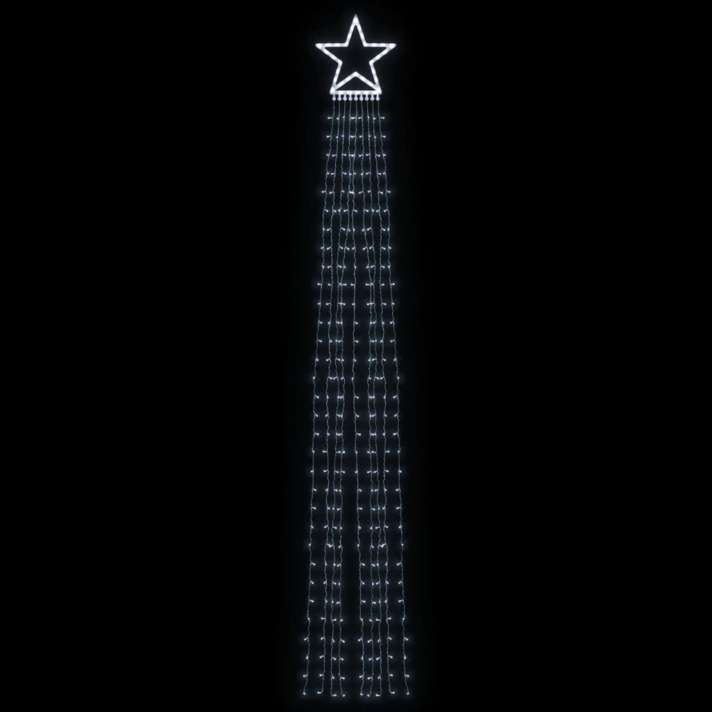 VidaXL Weihnachtsbaumbeleuchtung, 320 kaltweiße LEDs, 375 cm