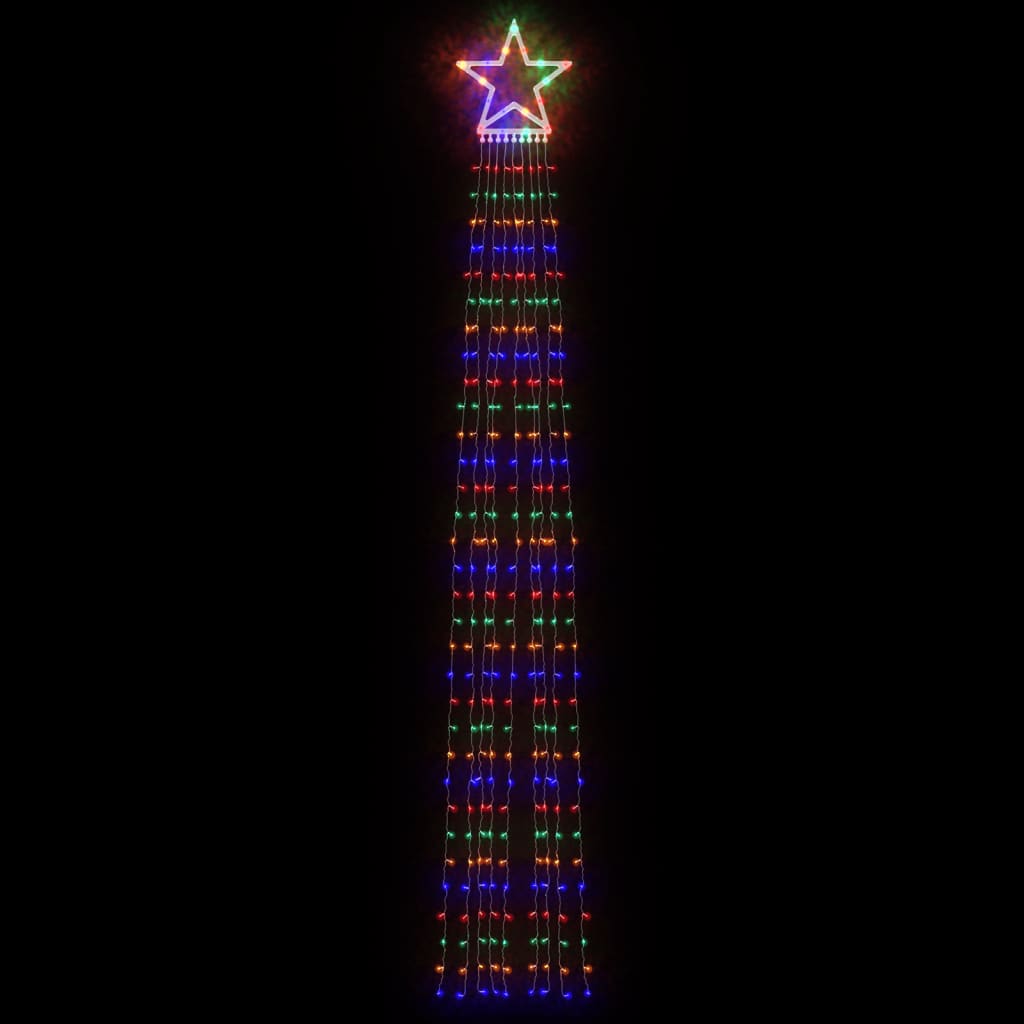 VidaXL Weihnachtsbaumbeleuchtung, 320 bunte LEDs, 375 cm
