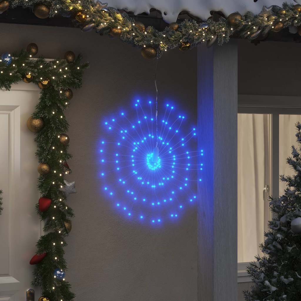 VidaXL Weihnachtslichter Feuerwerk 140 blaue LEDs 17 cm