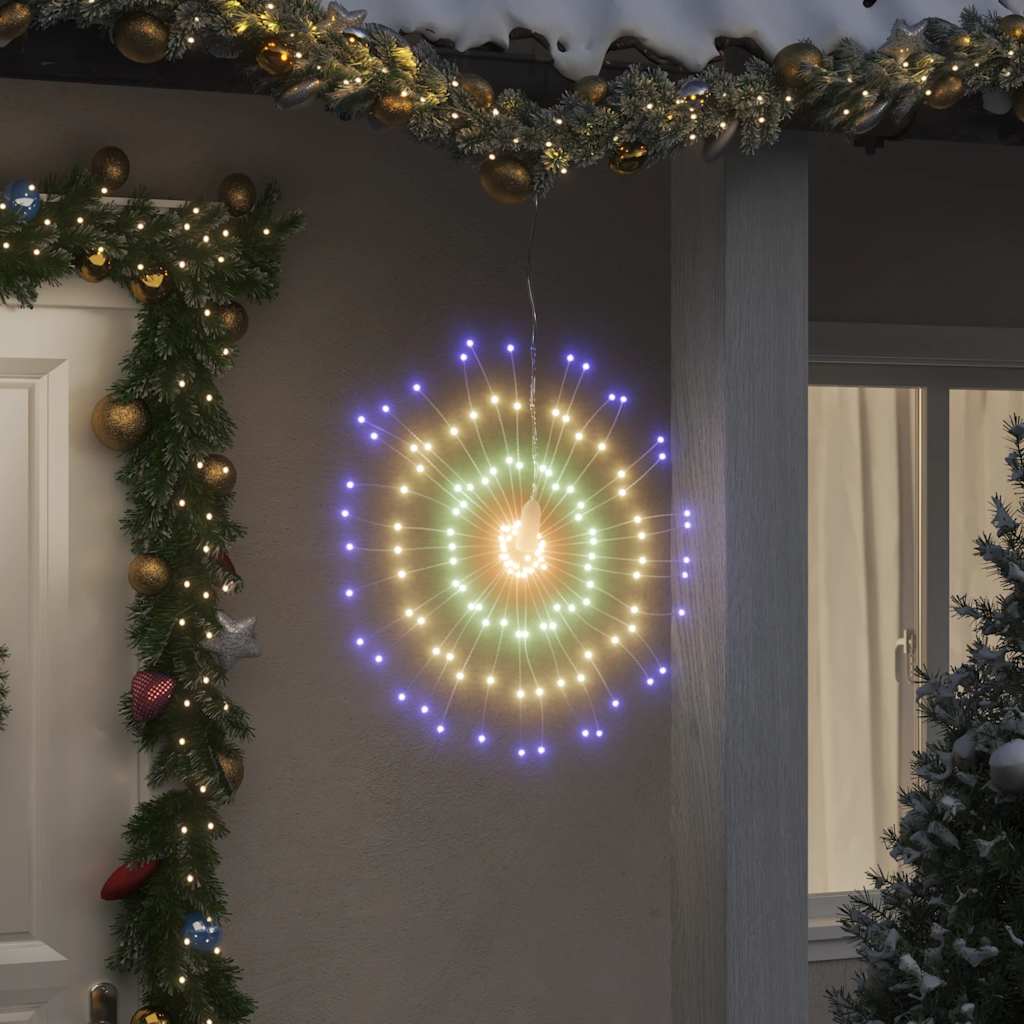 VidaXL Weihnachtslichter Feuerwerk 4 Stück 140 mehrfarbige LEDs 17 cm