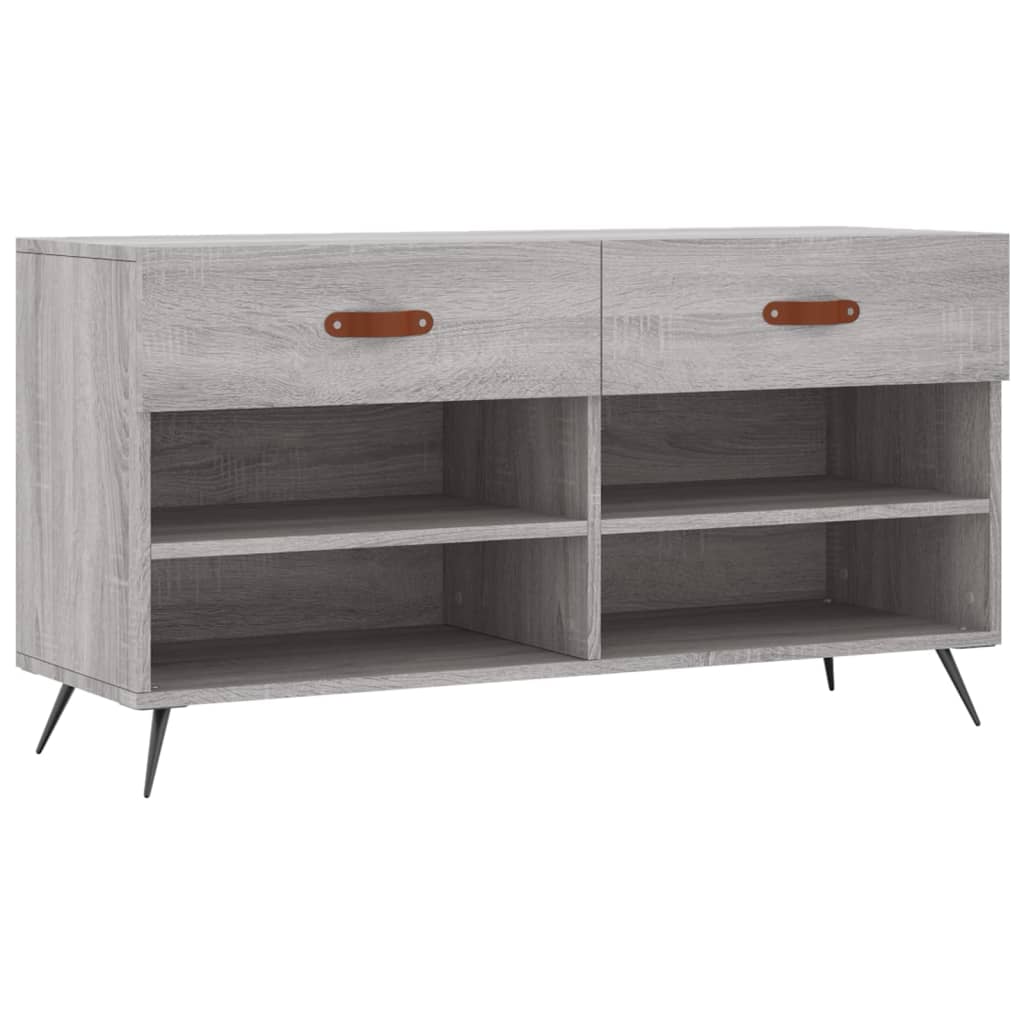 Vidaxx Schuhsofa 102x35x55 cm verarbeitetes Holzgrau Sonoma Eiche Farbe