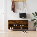 Vidaxxl -Schuhsofa 102x35x55 cm verarbeiteter Holzgeräuchchen -Eiche gefärbt
