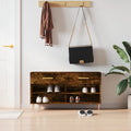 Vidaxxl -Schuhsofa 102x35x55 cm verarbeiteter Holzgeräuchchen -Eiche gefärbt