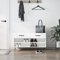 Vidaxx Schuhsofa 102x35x55 cm lackiert in Holz Hochglanz weiß
