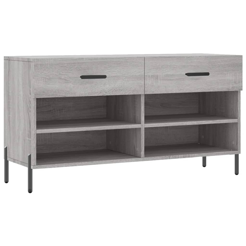 Vidaxx Schuhsofa 102x35x55 cm verarbeitetes Holzgrau Sonoma Eiche Farbe