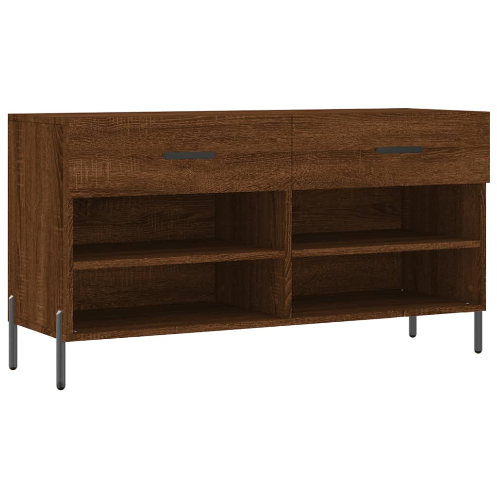 Vidaxx Schuhsofa 102x35x55 cm verarbeitetes Holz Sonoma Eichefarbe