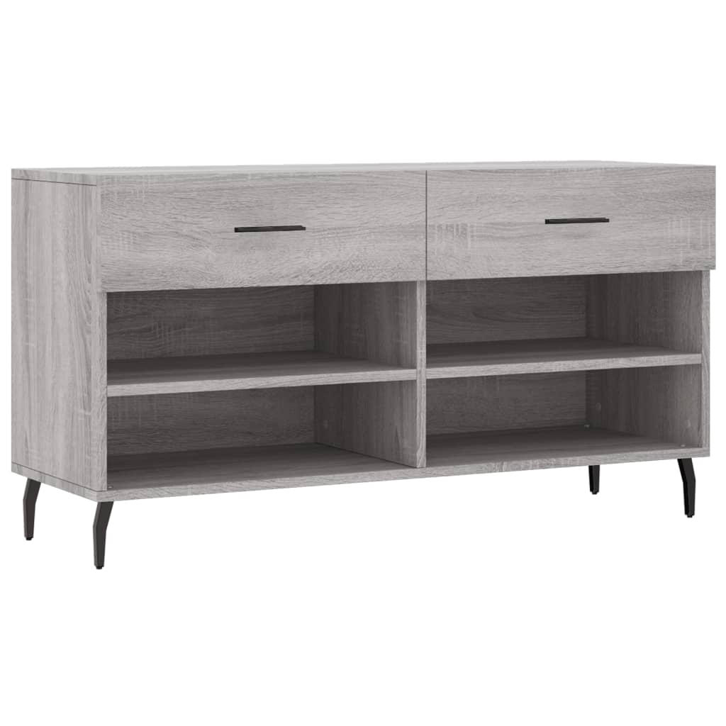 Vidaxx Schuhsofa 102x35x55 cm verarbeitetes Holzgrau Sonoma Eiche Farbe