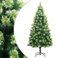 VidaXL Künstlicher Weihnachtsbaum mit Scharnieren und Ständer, 210 cm