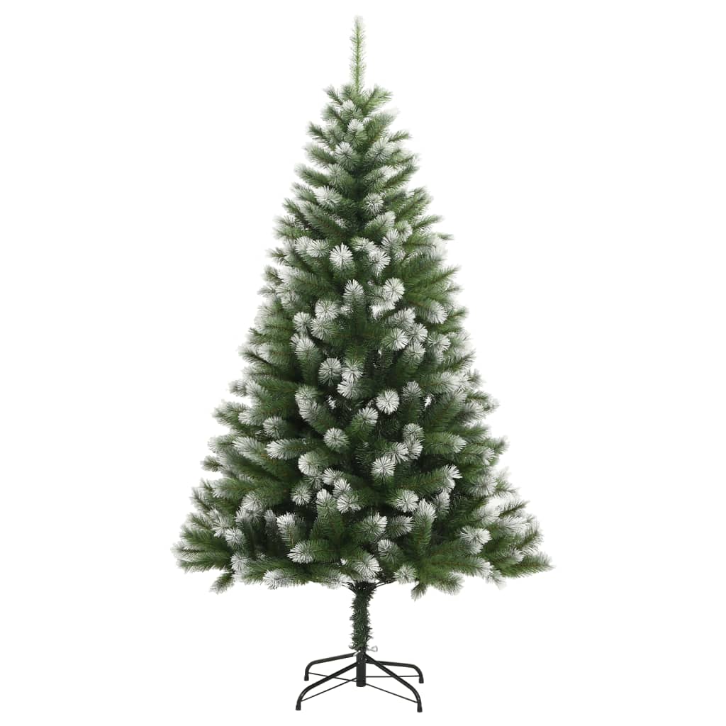 Vidaxl kunstkerstboom met scharnieren en sneeuw 180 cm