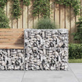 VidaXL Gabione 70x70x65 cm galvanisiert Eisensilberfarben