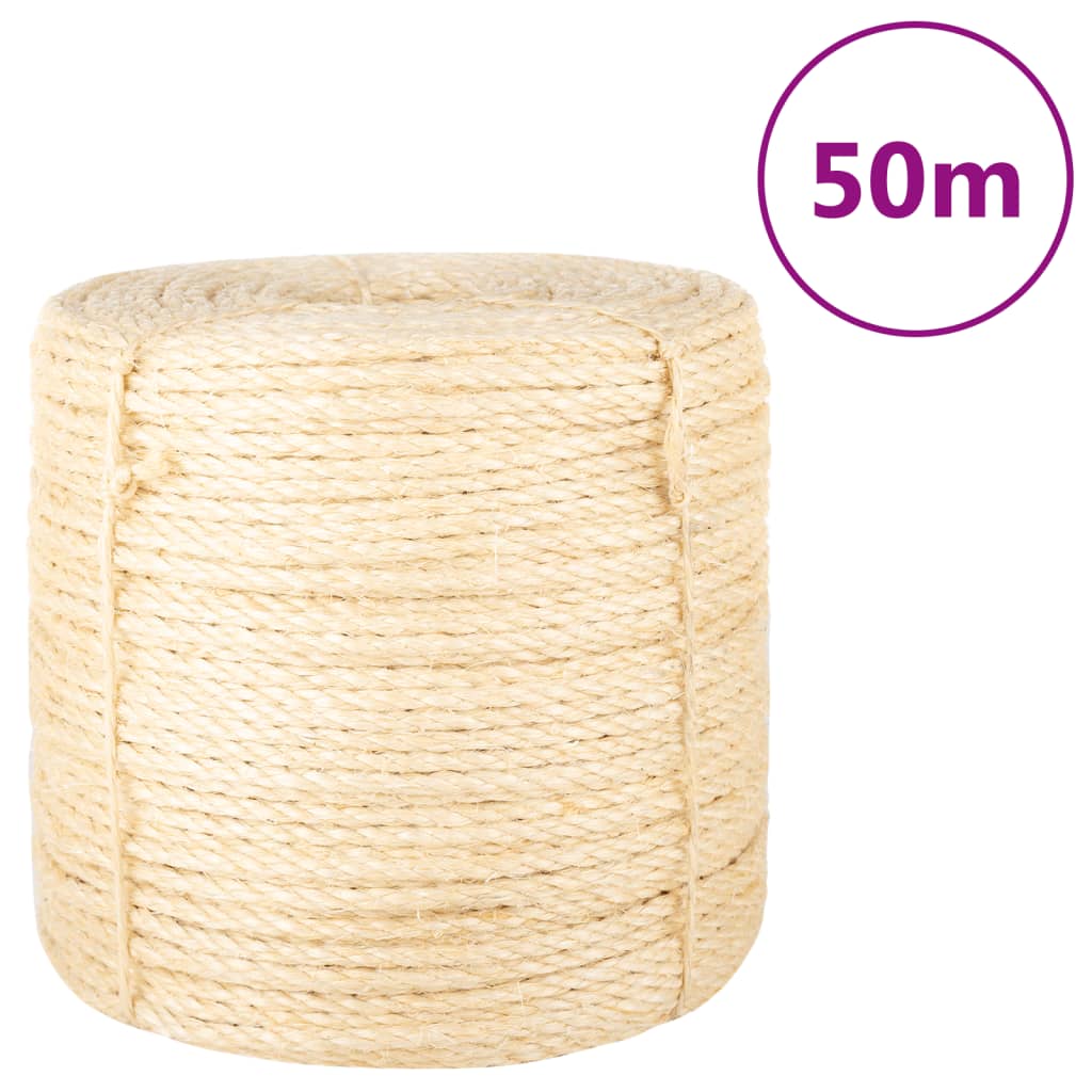 VidaXL Seil 6 mm 50 m 100% Sisal