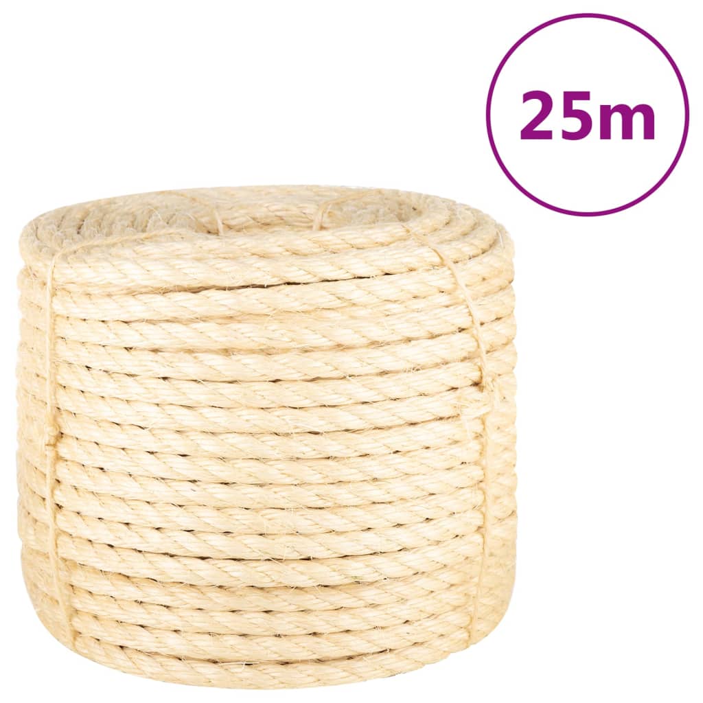 VidaXL Seil 14 mm 25 m 100% Sisal