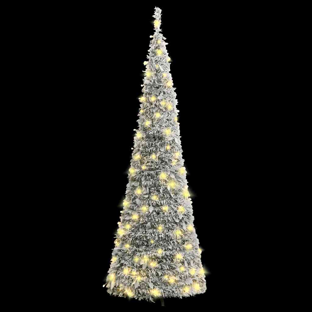Vidaxl kunstkerstboom pop-up met sneeuw 100 led's 150 cm