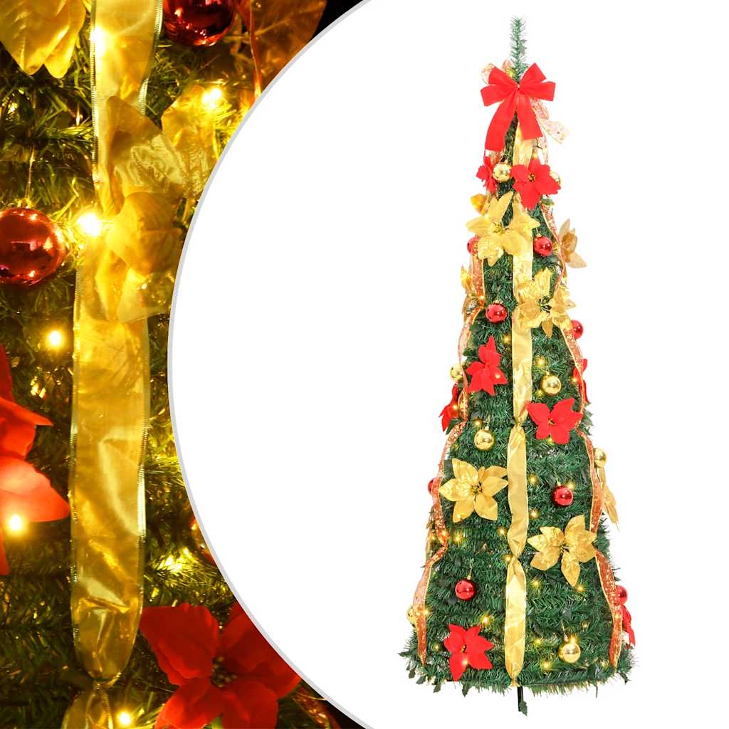 Vidaxl kunstkerstboom pop-up 50 led's 120 cm groen