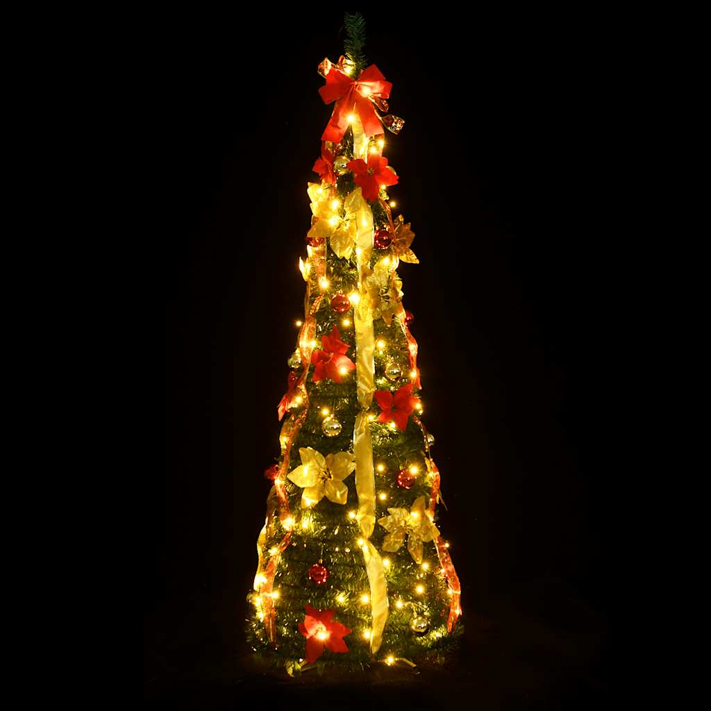 Vidaxl kunstkerstboom pop-up 100 led's 150 cm groen