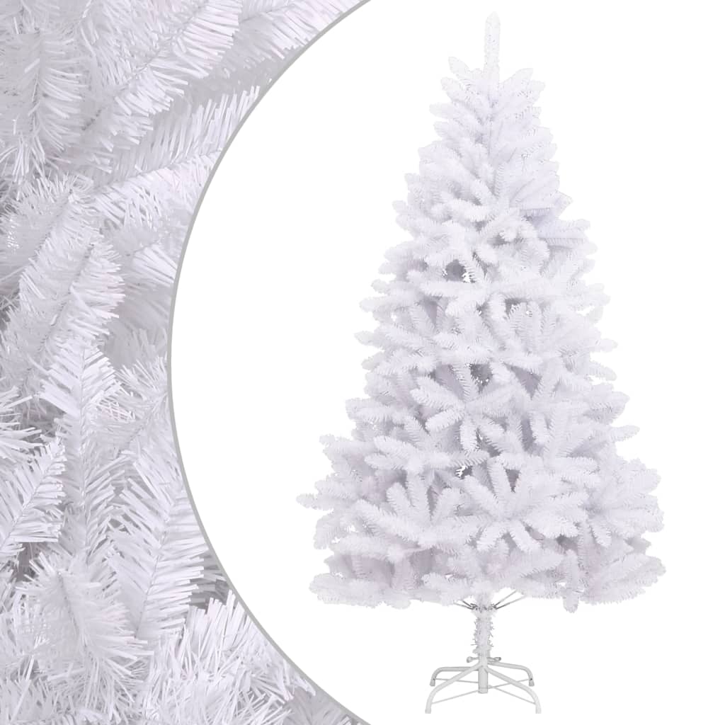 Vidaxl kunstkerstboom met scharnieren en standaard 180 cm wit