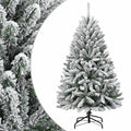 Vidaxl kunstkerstboom met scharnieren en sneeuw 120 cm