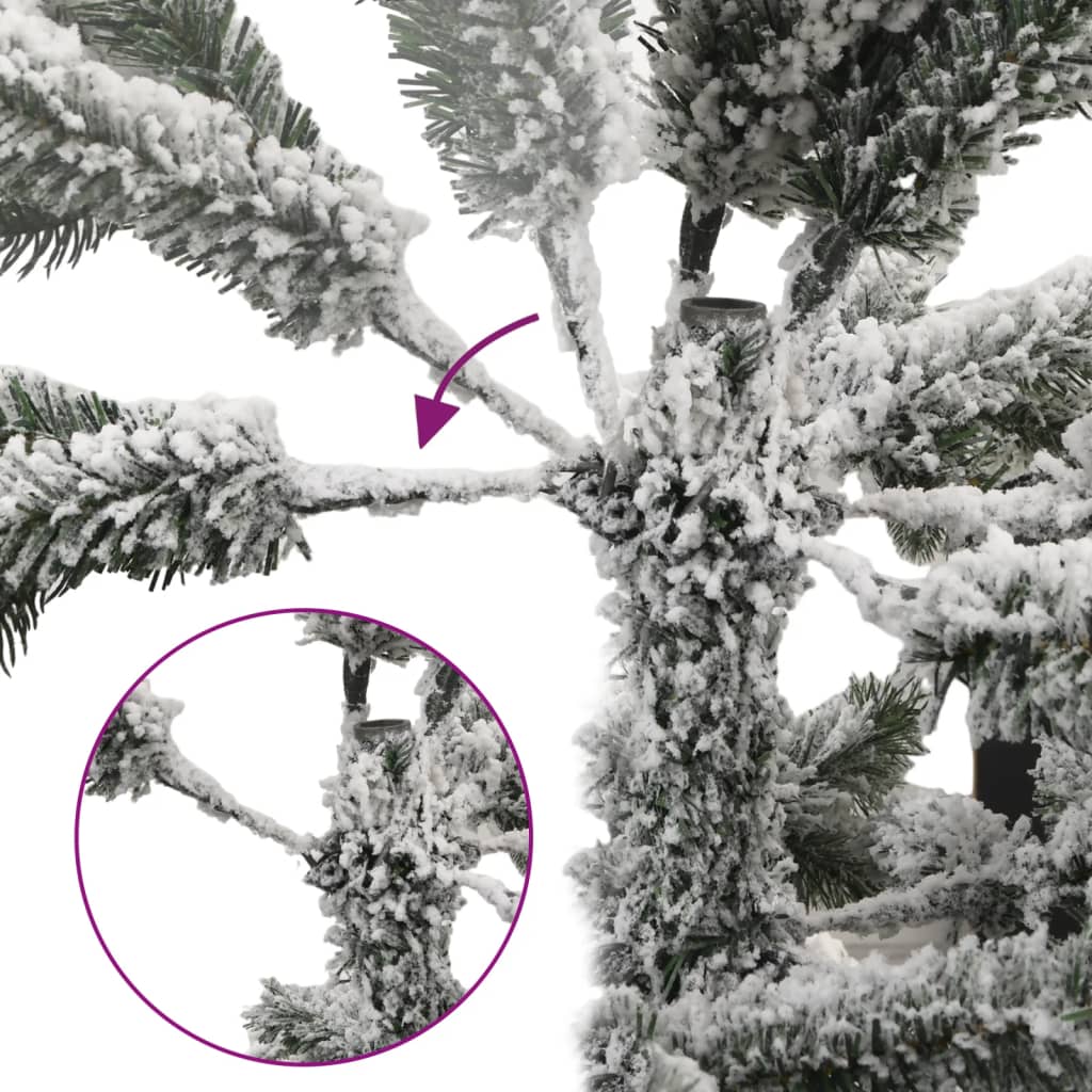 Vidaxl kunstkerstboom met scharnieren en sneeuw 120 cm