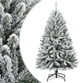 Vidaxl kunstkerstboom met scharnieren en sneeuw 150 cm