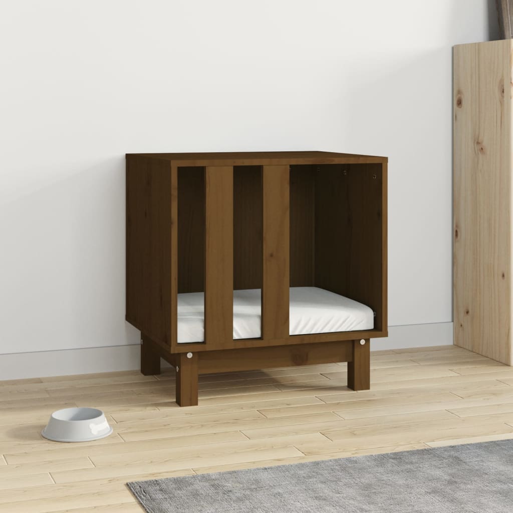VidaXL Hunde-Loft 50x40x52 cm Festkiefer Honigbraun