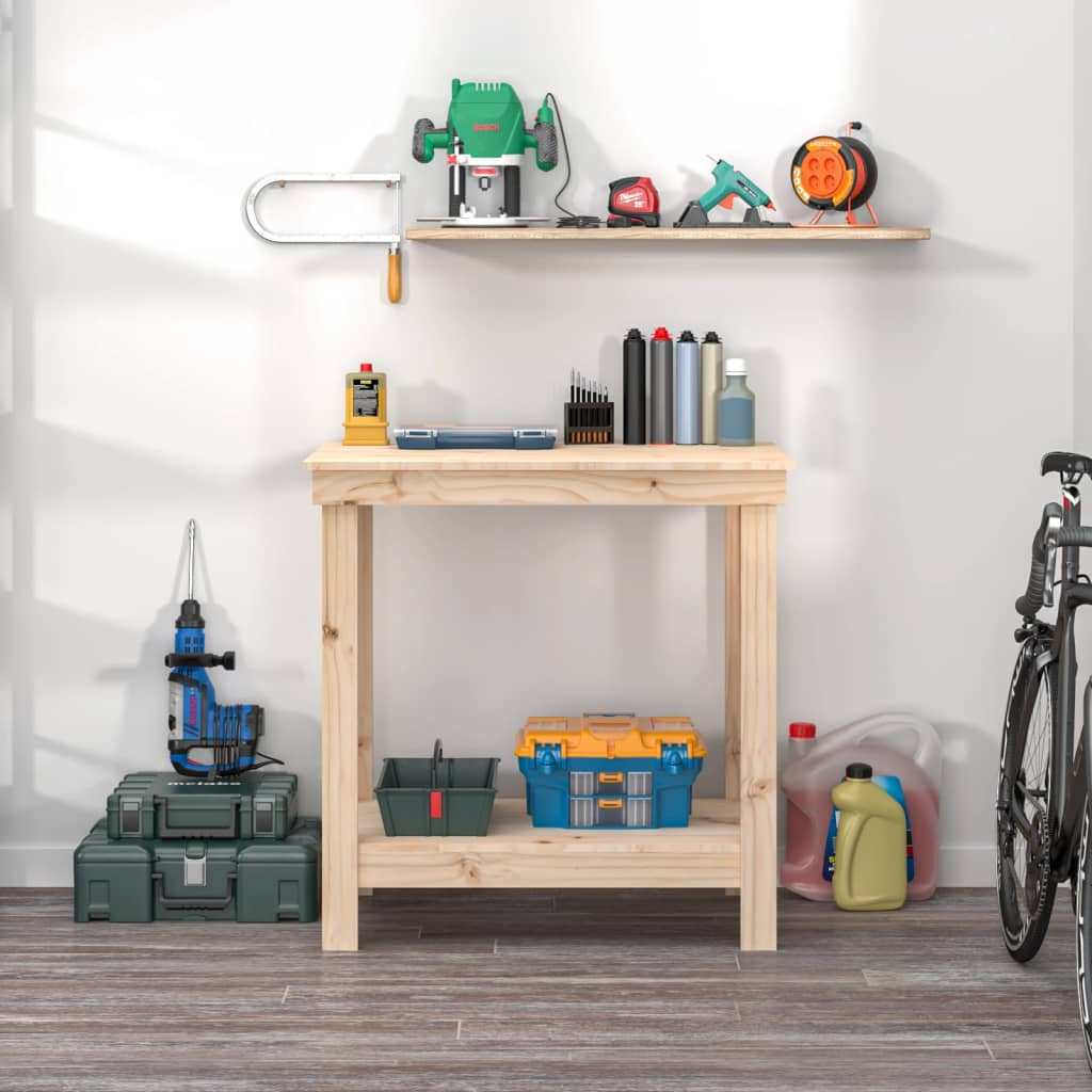 VidaXL Werkbank 80x50x80 cm Festkiefer