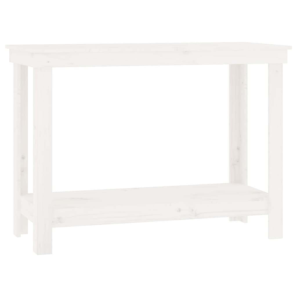 VidaXL Werkbank 110x50x80 cm Festkiefer weiß