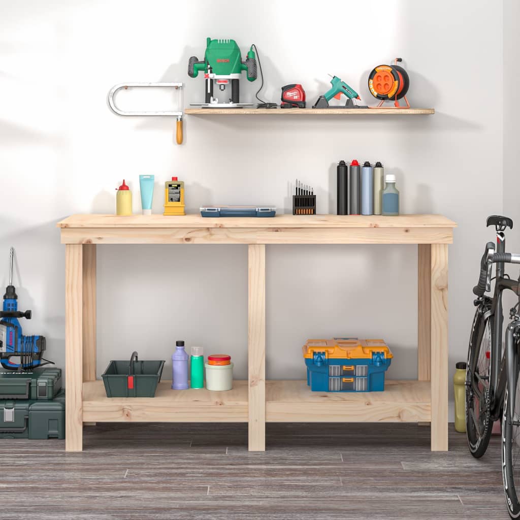 VidaXL Werkbank 140x50x80 cm Festkiefer